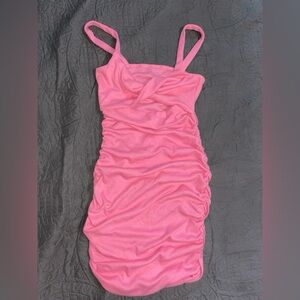Pink mini dress